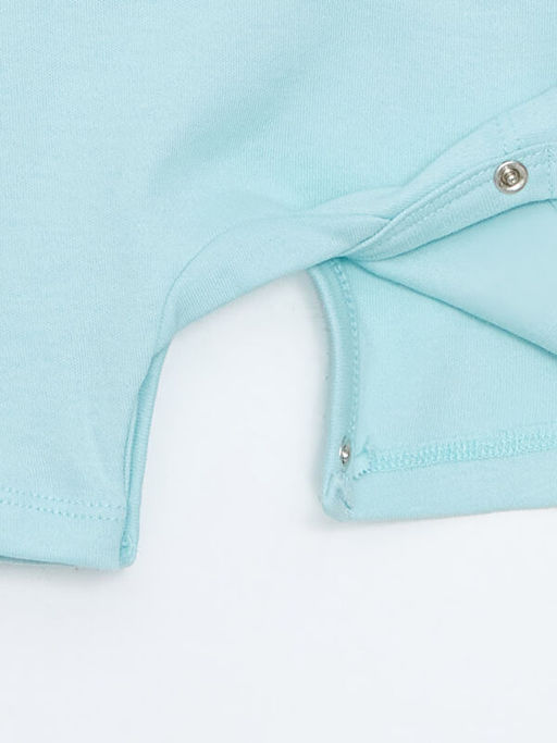 Bisiklet Yaka Bask?l? Erkek Bebek Tulum