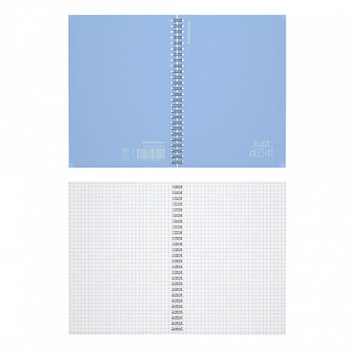 Цена за 2 шт. Тетрадь общая с пластиковой обложкой на спирали ErichKrause Symbol, голубой, A5, 80 листов, клетка фото 2