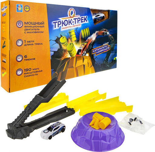 Трюк-трек. "Катапульта-камикадзе" (трек 1 машинка, 1 аксессуар) арт.Т19360