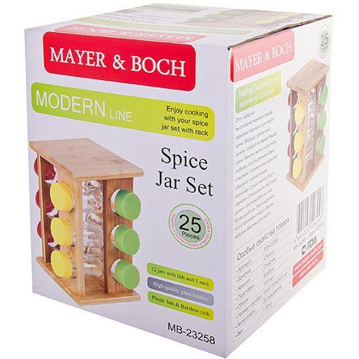 23258 Набор специй и приправ 13пр БАМБУК (24 специи внутри) МВ (х12) - Mayer&boch фото 2