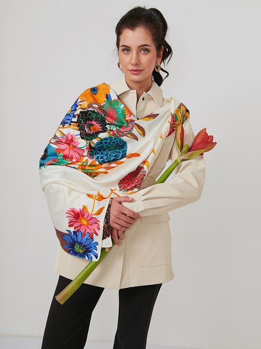 Большой, мягкий, тонкий и очень нежный двусторонний платок - Tantino фото 5