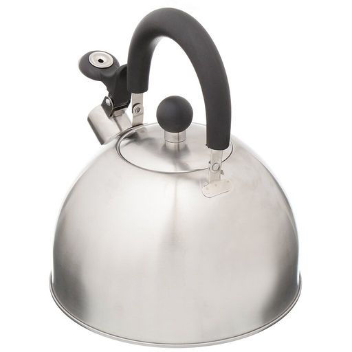 Чайник нерж 2,5л со свистком, пластик.ручка черная Daniks MSY-021M (218490)  фото 4
