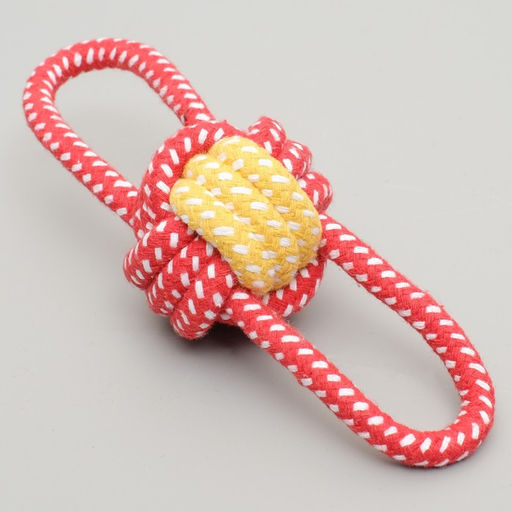 Игрушка канатная Мяч с ручками, до 35 г, мяч 6 см, микс цветов - Пижон фото 2