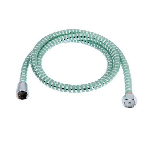 Душевой шланг ZEIN Z06PG, 150 см, с пластиковой конусообразной гайкой, ПВХ, зеленый, Имп/Имп
