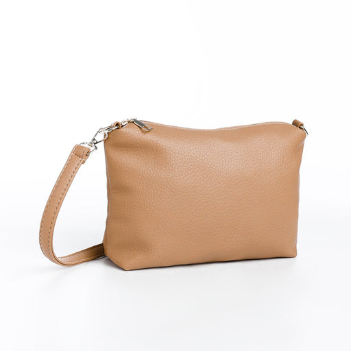 Сумка жен 29*11*27, отд на молнии, длин ремень, мал сумка, бежевый - Simaland фото 7