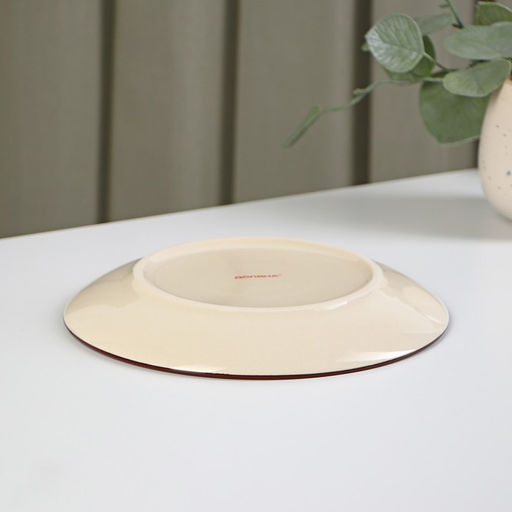 Тарелка керамическая десертная Доляна Морской мир, d=19 см, цвет бордовый фото 3