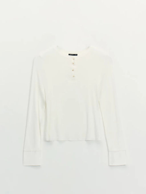 Лонгслив в рубчик из вискозы / Zarina  фото 7