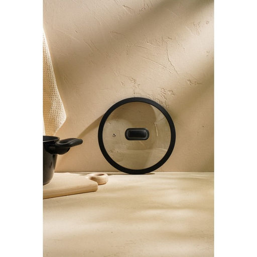 Крышка SL Home, d=22 см, с силиконовым ободком, стекло