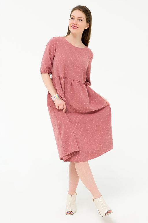 Платье со сборкой брусника - Odis фото 8