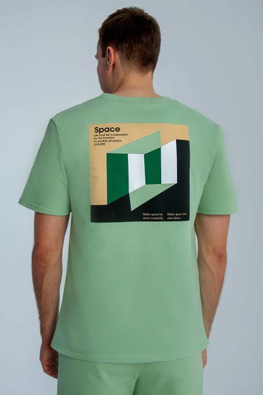 Арт. 63612 Комплект с шортами мужской 48-56 (5 шт) Цвет:верх-салатовый,низ-салатовый - Идеал фото 6