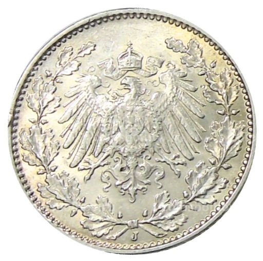 1/2 марки 1914 года J Германия