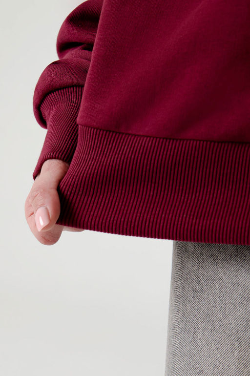 Арт. 1-5137 Свитшот женский полузамок 44-50 (4 шт) Цвет:бордовый - Калинка фото 10