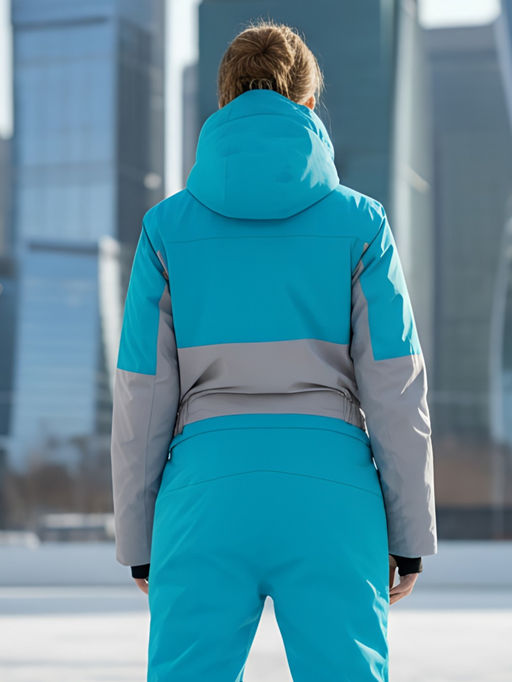 Горнолыжный комбинезон женский зимний синего цвета 2320S
