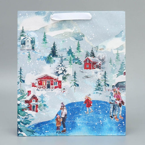 Пакет крафтовый вертикальный Чудеса случаются, M 26 30 9 см - Дарите счастье фото 4