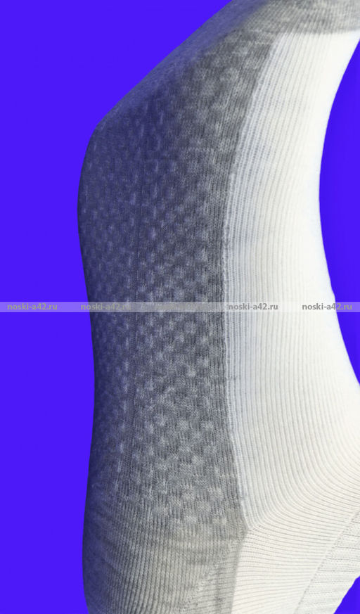 3 ПАРЫ - Носки женские укороченные белые (серая подошва) с массажным эффектом арт. 3037 - Nanhai фото 10