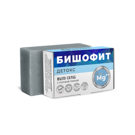 Мыло-скраб Детокс с бишофитом и голубой глиной,100г - Мануфактура дом природы фото 2