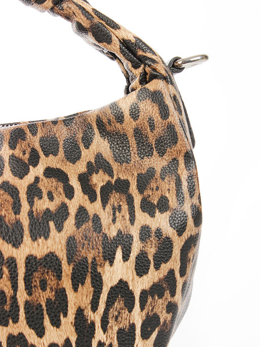 LACCOMA сумка Офелия-HL040-леопард темно коричневый эко кожа хлопок