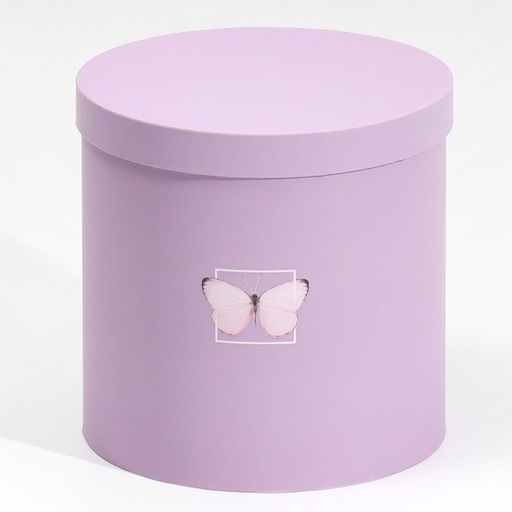 Набор круглых подарочных коробок 5 в 1 Бабочки, 23 23 25 15 15 15 см - Дарите счастье фото 9