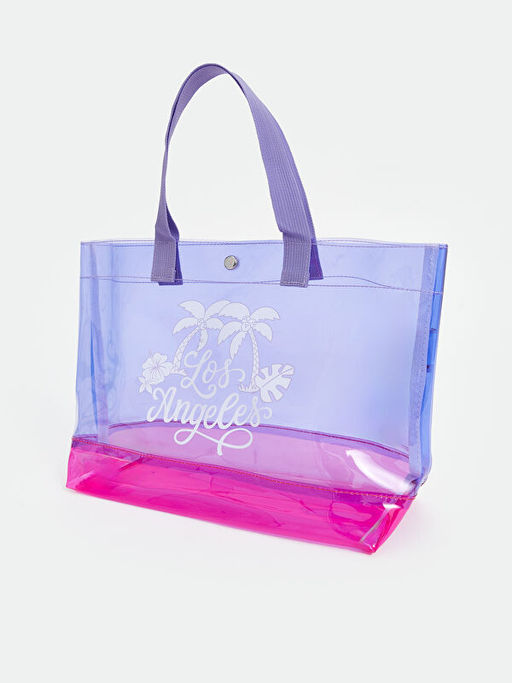 Bask?l? K?z ?ocuk Plaj ?antas?