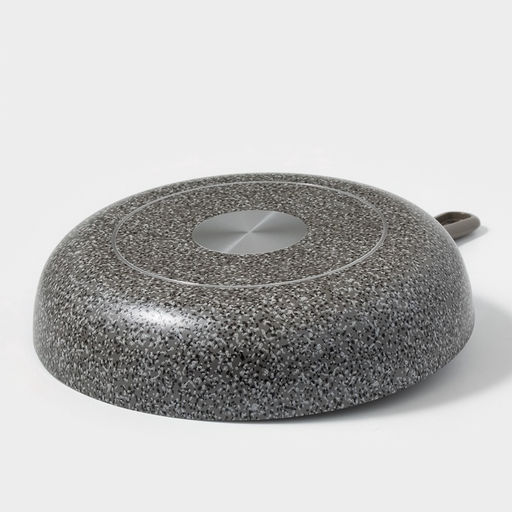 Сковорода Onyx, d=28 см, съёмная ручка, стеклянная крышка, антипригарное покрытие, алюминий, серая