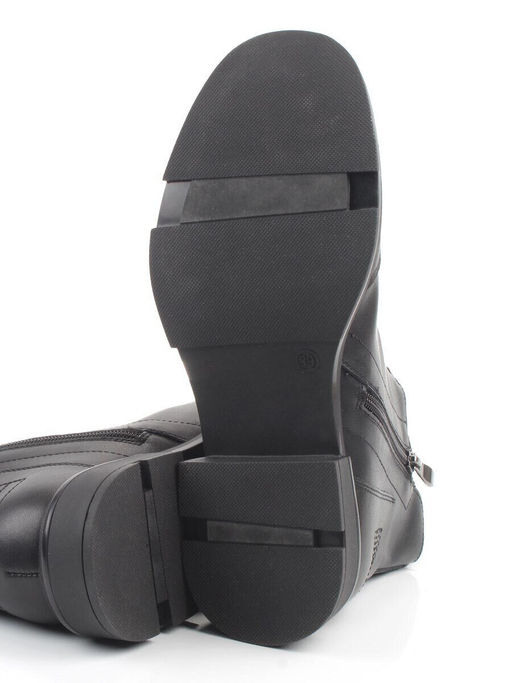 01-M43-10 BLACK Ботинки демисезонные женские (натуральная кожа)