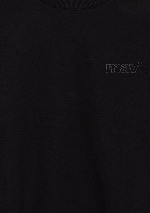 Mavi Logo Bask?l? Siyah Kad?n Sweatshirt  фото 3