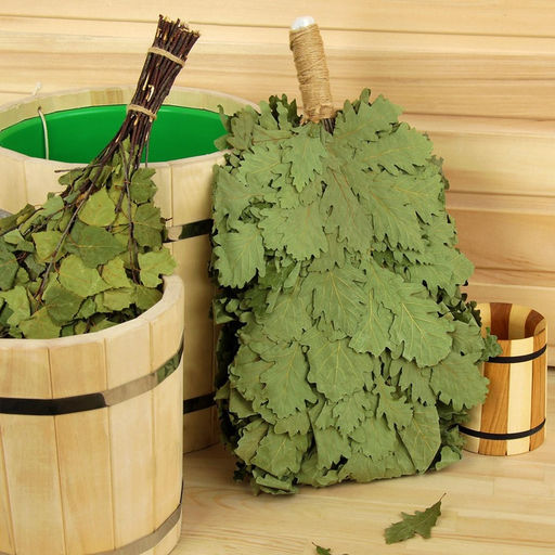 Веник для бани «Элитный», дубовый, 55 см, с обмотанной ручкой, «Добропаровъ»