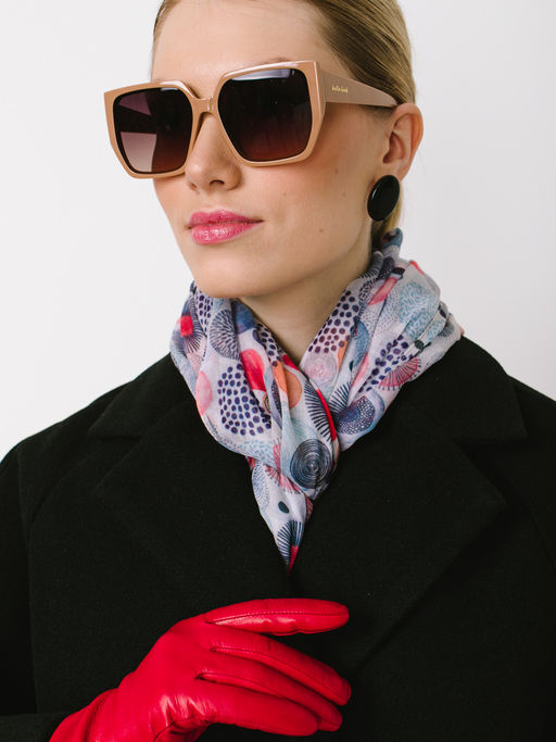 Большой мягкий очень нежный двусторонний палантин в стиле арт-деко - Tantino фото 9