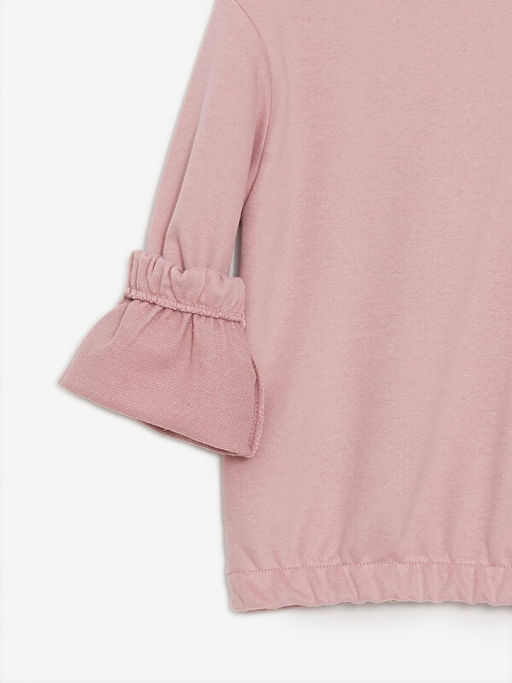 Bisiklet Yaka Bask?l? Uzun Kollu K?z ?ocuk Sweatshirt - Waikiki фото 3