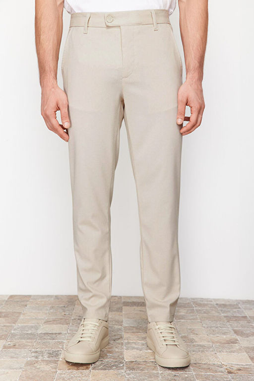 Ta_ Slim Fit _talyan Kesim Esnek Chino Kuma_ Pantolon TMNAW23PL00034