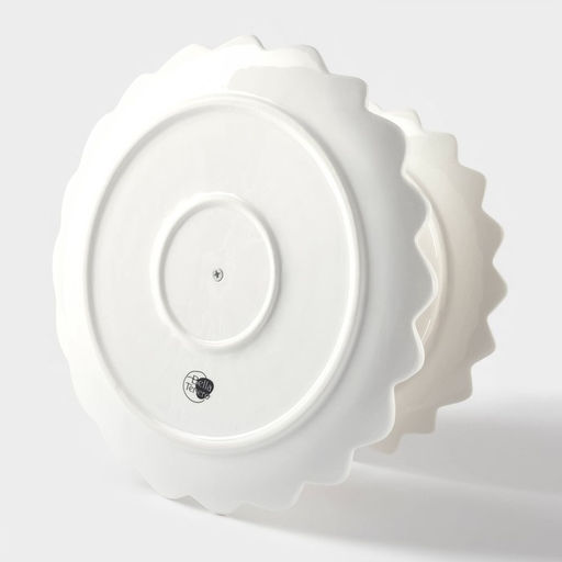 Этажёрка для фруктов и десертов BellaTenero, 2 яруса, d=20/25 см, фарфор, белая  фото 4