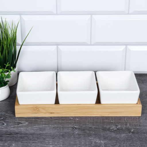 Менажница 3 предмета 220 мл / KT010 /уп 24/ на подставке - ГалеонТрейд фото 3