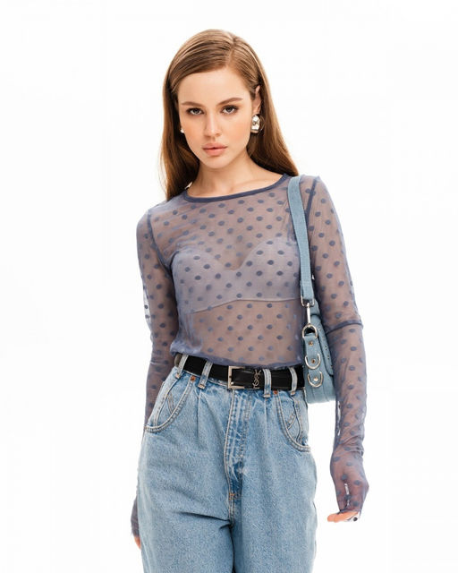 ЛОНГСЛИВ ИЗ СЕТКИ 458.9.3 - Sahar art lab фото 3