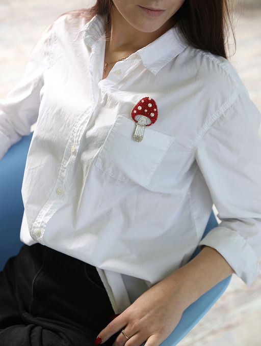 Klart набор для вышивания 10-006 Брошь. Мухомор 4 х 7 см