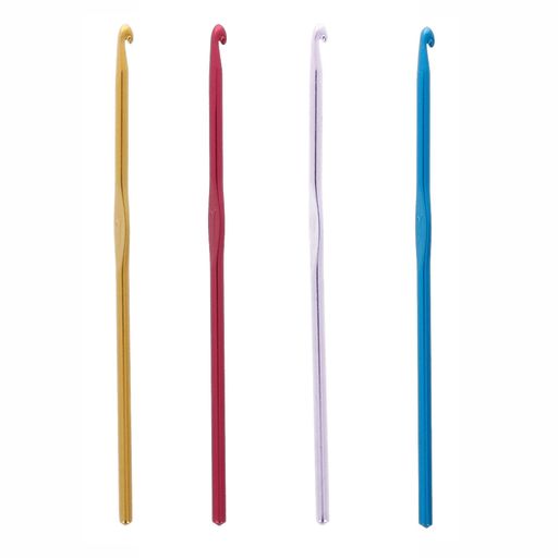 Для вязания Gamma CH-15 крючок цв. алюминий d 4.5 мм 15 см в чехле фото 5