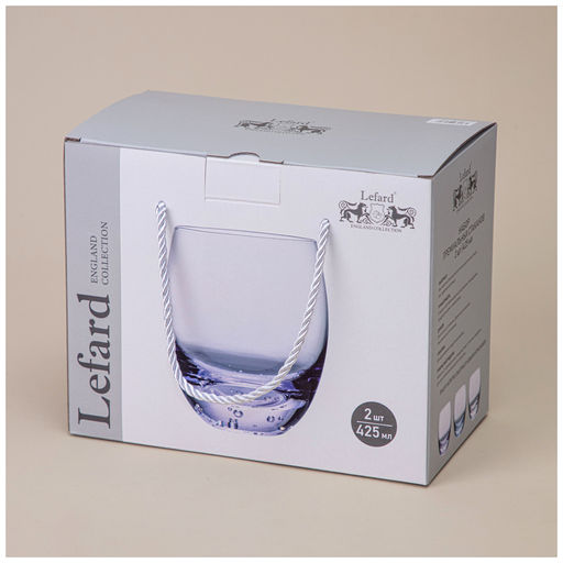 НАБОР СТАКАНОВ ДЛЯ ВОДЫ/СОКА ИЗ 2 ШТ BUBLES PURPLE 425 МЛ