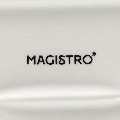 Блюдо для запекания прямоугольное Magistro «Бланш», 30×19 см, фарфор, белое