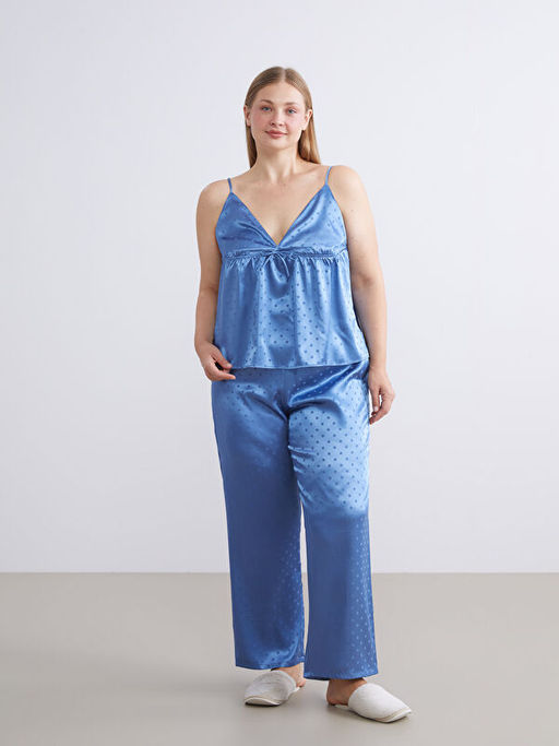 Beli Lastikli Saten Kad?n Pijama Alt?