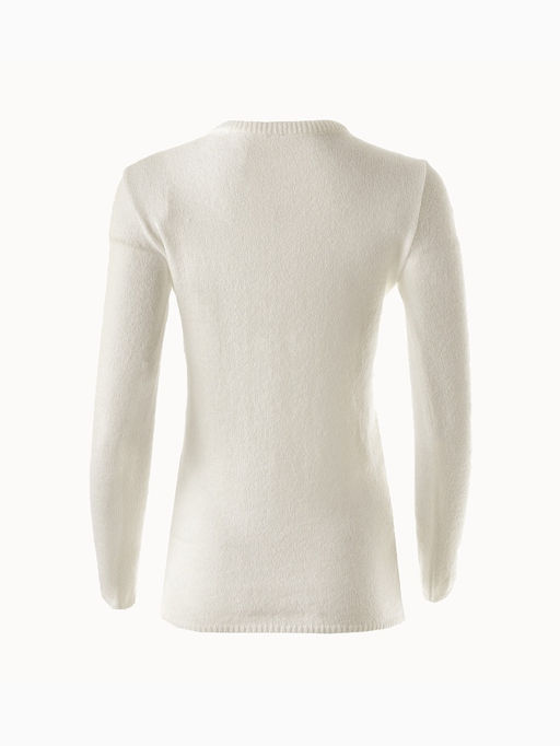 Джемпер женский MINAKU: Knitwear collection, цвет молочный, размер 50  фото 21