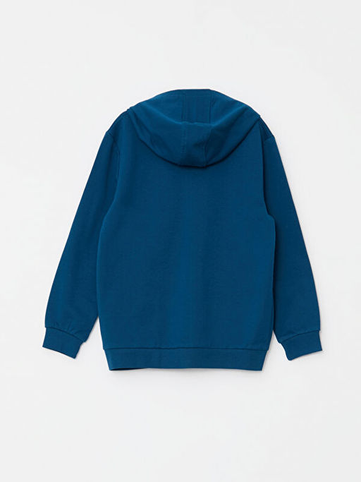 Kap??onlu Y?lba?? Temal? Uzun Kollu Erkek ?ocuk Fermuarl? Sweatshirt - Waikiki фото 2