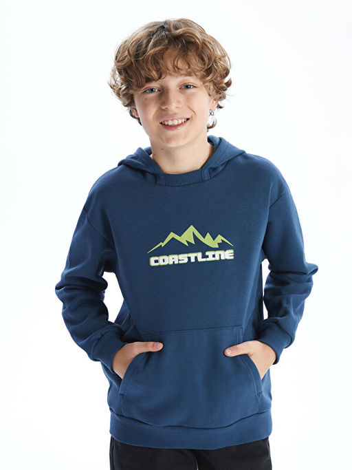 Kap??onlu Erkek ?ocuk Kal?n Sweatshirt