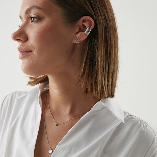 Широкий кафф из серебра