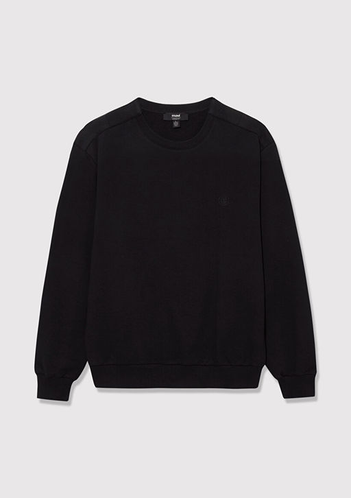 Muhur Logo Nak?sl? Siyah Erkek Sweatshirt