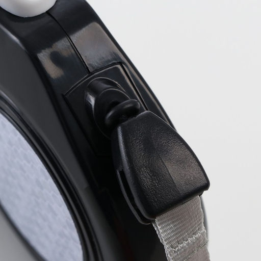 Рулетка Пижон светоотражающая, 3 м, до 15 кг, трос, прорезиненная ручка, белая  фото 4