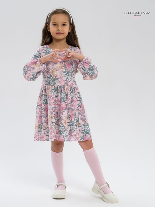 Платье Моана сирень на розовом - Sovalina фото 6