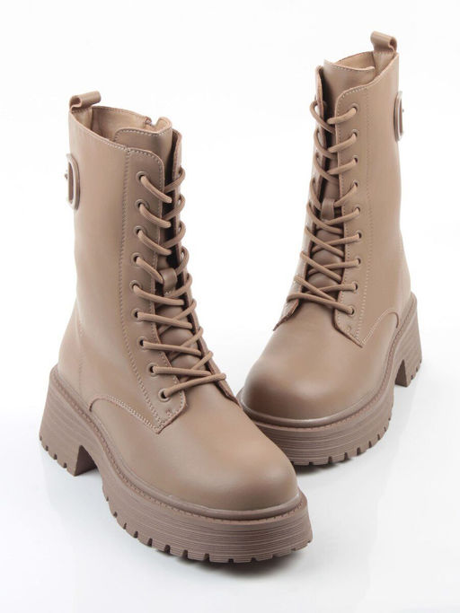 04-PAX31-2Z DK. BEIGE Ботинки зимние женские (натуральная кожа, 100% шерсть)