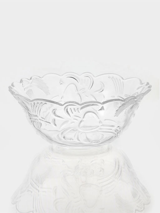 Салатники «Флора», 260 мл, 1500 мл, d=12.2/22 см, набор 7 шт., стекло, прозрачные