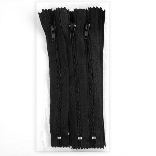 Цена за 20 шт. Молния «Спираль», №4, неразъёмная, брючная, замок автомат, 18 см, цвет чёрный, цена за 1 штуку