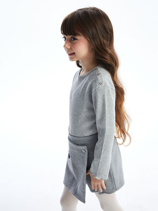 Bisiklet Yaka Basic K?z ?ocuk Ti??rt