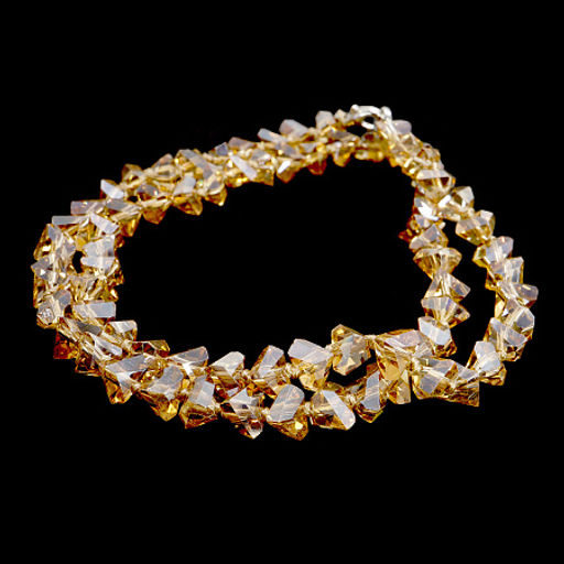 Бусы Алмазная крошка с огранкой 6мм-46см Цитриновые